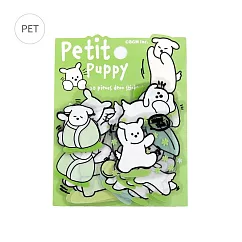 【BGM】散裝PET貼紙包30入 ‧ 插畫狗狗─綠色