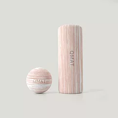 【QMAT】MiNi柱組(MiNi柱 + 6cm筋膜球 + 網袋) 台灣製 50D 櫻花粉雲彩