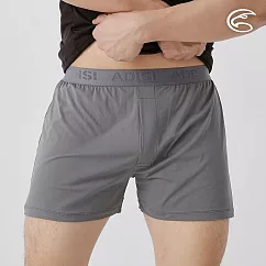 ADISI 男Tactel Pro快乾排汗四角內褲(寬版開檔) AUP2591009 (M-3XL) 中灰 M 中灰