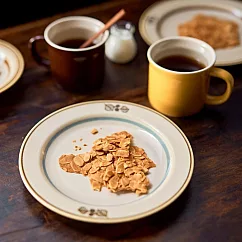 【日本Aito製作所】美濃燒|窯燒釉葉 陶瓷餐盤20cm ‧ 灰藍