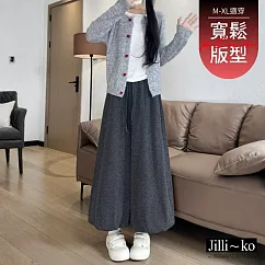 【Jilli~ko】糯米花苞裙褲高腰寬鬆闊腿休閒 J12588 FREE 深灰