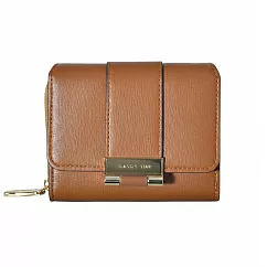 【HandStyle】女短夾 手感舒適簡約寬帶釦經典女用短夾(86080) _棕色