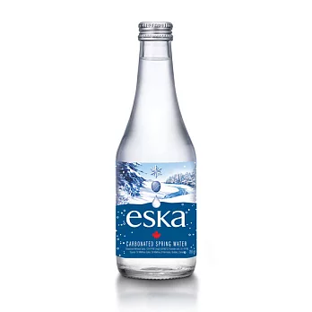 加拿大eska愛斯卡氣泡天然冰川水玻璃瓶 355mlx24瓶