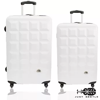 行李箱|24+20吋【JUST BEETLE】愛上巧克力系列ABS材質霧面輕硬殼二件組旅行箱行李箱其他白色