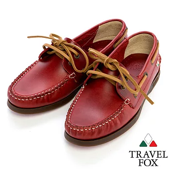 Travel Fox STYLE-經典帆船鞋914827-04-35紅色