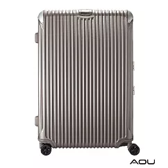 AOU 極速致美系列高端鋁框箱 25吋 獨創PC防刮專利設計飛機輪旅行箱 (香檳金) 90─020B