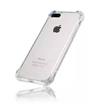 水漾-iPhone7 Plus (5.5)空壓氣墊式防摔手機軟殼(送玻璃保護貼)透明