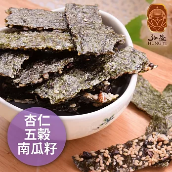 《弘益傳香世家》海苔脆片-杏仁+五穀+南瓜子(40g/包,共三包)