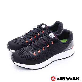 AIRWALK(男)-有氧氣流 雙層網巢透氣超彈運動鞋10.5黑