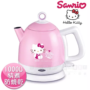 【Hello Kitty】歌林 1.0L時尚可愛不鏽鋼快煮壺-經典版(雙重防乾燒)