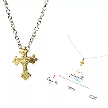 Dogeared 閃亮金十字架sparkle gothic cross銀色許願項鍊附原廠盒