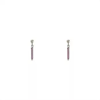 Snatch 迷你微光燈管手作耳環 - 紫色微光 / Snatch Mini Light Handmade Earrings - Purple