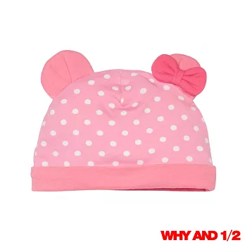 WHY AND 1/2 mini 甜美蝴蝶結嬰兒帽46粉色