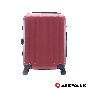 AIRWALK LUGGAGE -海岸線系列 BoBo經濟款ABS硬殼拉鍊20吋行李箱 - 熱點紅20吋