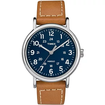 TIMEX 天美時 Weekender 週末系列 復刻手錶 (藍/棕色 TXTW2R42500)