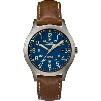 TIMEX 天美時 Expedition系列 探險手錶 (藍/咖啡 TXTW4B11100)