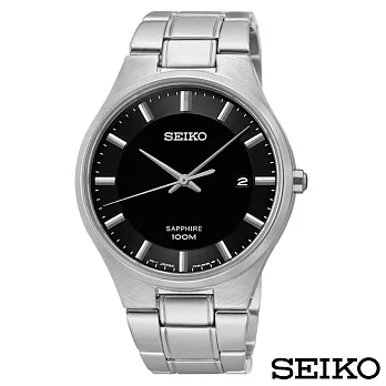 SEIKO精工 極簡風尚藍寶石三大針石英男錶 SGEH31