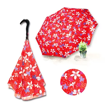 好雅也欣-雙層傘布散熱專利反向傘-浪漫台三線-客家桐花系列（紅花）