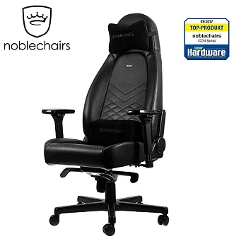 noblechairs 皇家ICON系列 電腦椅/辦公椅/電競超跑椅-PU尊爵款-黑/金