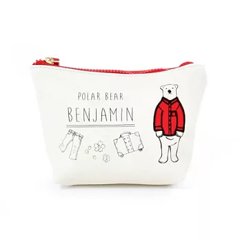 BENJAMIN北極熊化妝包 紅襯衫