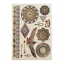 Snatch 黑色波利維亞之鷹金屬刺青貼紙 / Black Bolivia Eagle Metellic Tattoo Stickers