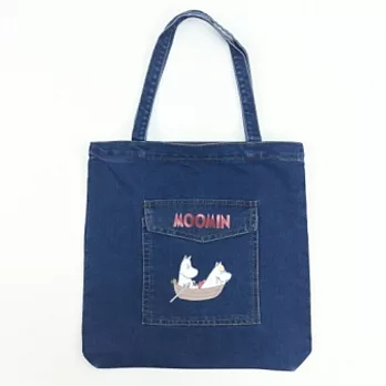 【Moomin】牛仔購物包系列(深藍)