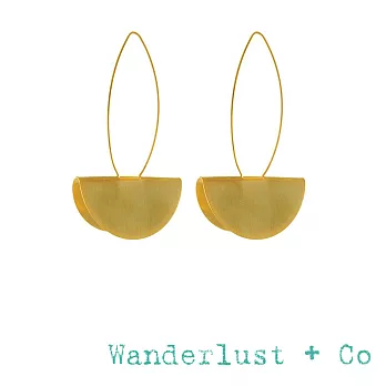 Wanderlust+Co 金色立體半圓形耳環 達利超現實風格耳環 DALI DROP
