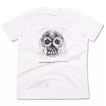 COW男裝 手勢骷髏- 短T(白)L