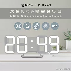 【KINYO】立體多功能LED數字電子鐘/時鐘(TD─395)可拆式立架