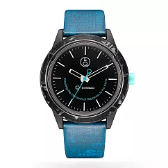 Q&Q SmileSolar 巴賽爾系列太陽能手錶─靛黑藍Large/40mm