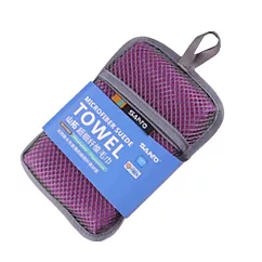 【Santo】山拓 超細纖維速乾毛巾 戶外旅遊運動健身毛巾紫色