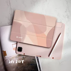 INJOYmall for iPad 12.9 2020 系列 Smart cover皮革平板保護套 附筆槽 法式浪漫款