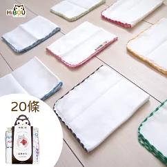 喜福HiBOU純棉∥雙面紗布巾25x25CM(四入)(5組)隨機出貨