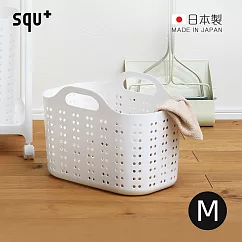 【日本squ+】Volca日製隙縫型手提洗衣籃─M─4色可選 ─白