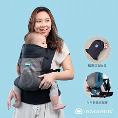 inParents Trek Air 捷旅揹帶 ─ 洞洞透氣嬰兒揹帶 | 舒適敏捷 ， 悶熱的救星 碳黑