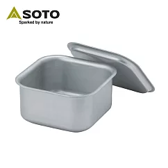日本SOTO 極簡方型露營鍋ST─3108 厚鋁煮飯神器