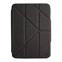 JTL / JTLEGEND iPad mini 2021 Amos 8.3吋 相機快取多角度折疊布紋皮套(有筆槽) 石墨黑