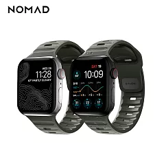 美國NOMAD Apple Watch專用運動風FKM橡膠錶帶─44/42mm─ 灰綠