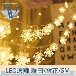 Viita LED聖誕燈飾燈串/居家裝潢派對佈置燈串 暖白/雪花/5M