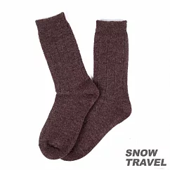 雪之旅 高品質保暖羊毛襪 M 咖啡