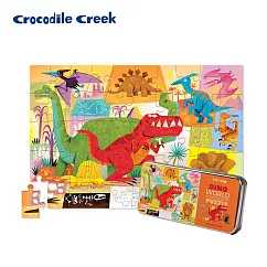【美國Crocodile Creek】鐵盒童趣拼圖─侏儸紀─50片