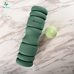 Fun Sport─綠能浩克─筋膜修復滾筒滾棒─護脊滾棒(溫和實心)+雷力斯─肌筋膜按摩球(草原綠)