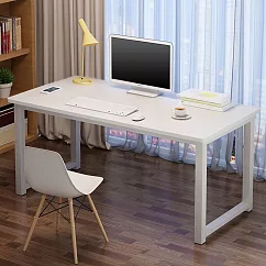 【AOTTO】簡約加厚款鋼木書桌─120CM(辦公桌 電腦桌) 暖白色