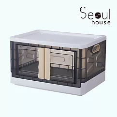 Seoul house 新款日式加厚大容量三開式折疊收納箱/一般款─ 白色