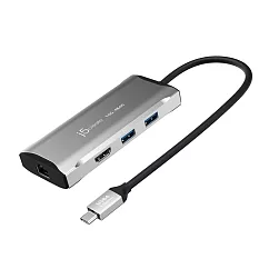 j5create USB Type─C 真4K60 HDMI / Gen2高速6合1多功能輕巧集線器Hub─JCD392