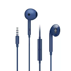 OPPO 原廠 MH135 高品質半入耳式有線耳機 3.5mm ─ 藏藍 (盒裝) 藍色