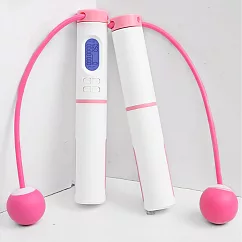 RAY FAIR 美好生活 新版智能電子計數 健身負重兩用跳繩─(2色可選) 粉白色