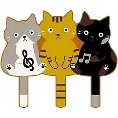 日本可愛貓貓造型貓尾三掛勾強力磁鐵掛勾貼 橘版