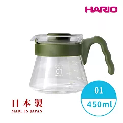 【HARIO V60好握系列】01藍媚茶色咖啡分享壺450ml [VCS─01─OG]