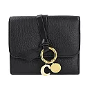 Chloe ALPHABET C LOGO 小牛皮三折短夾 黑色